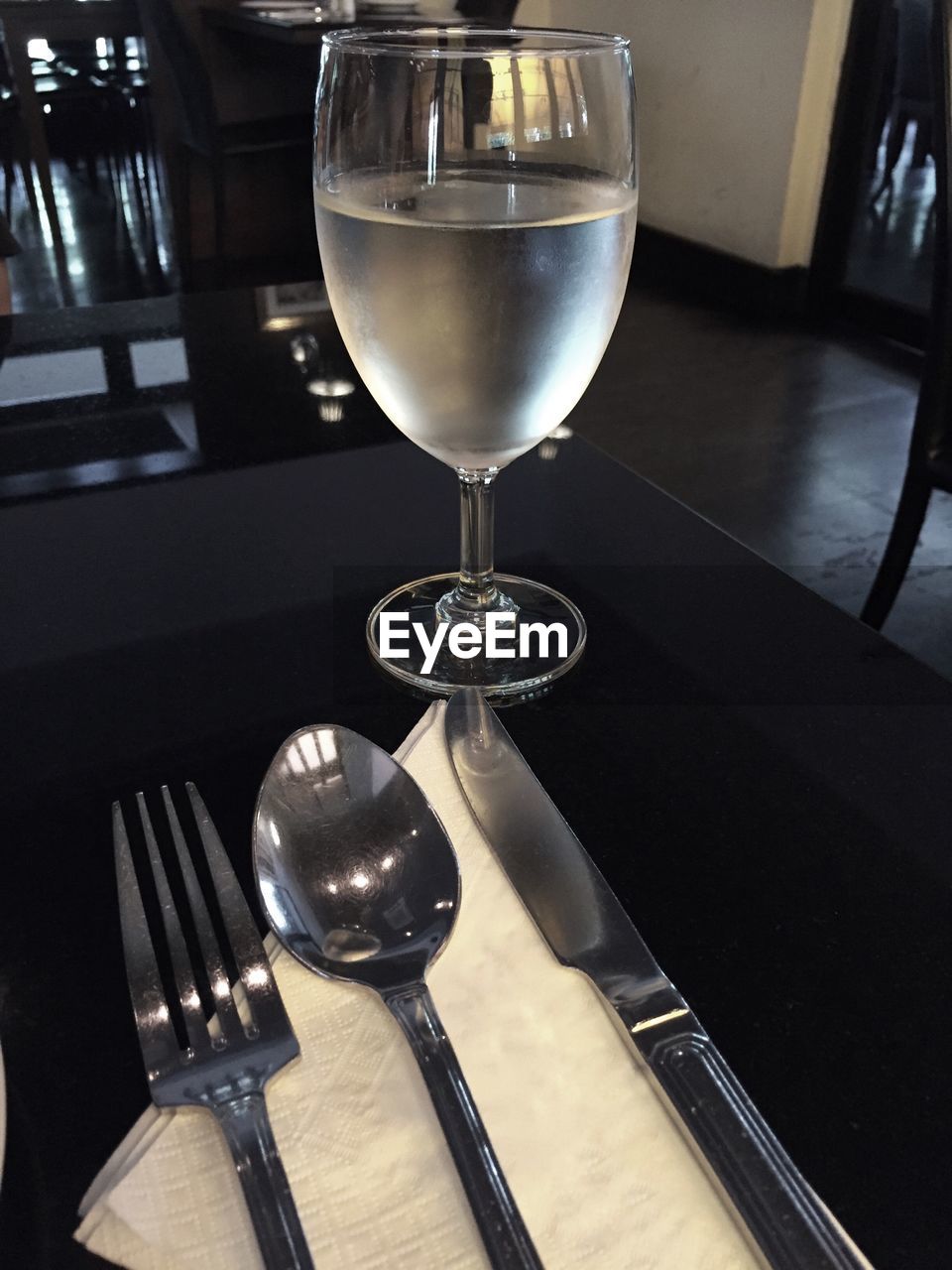 table, food and drink, restaurant, indoors, fork, wineglass, drinking glass, no people, refreshment, food, close-up, drink, alcohol, wine, freshness, day