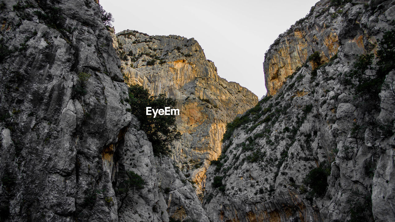 Rock formations against sky