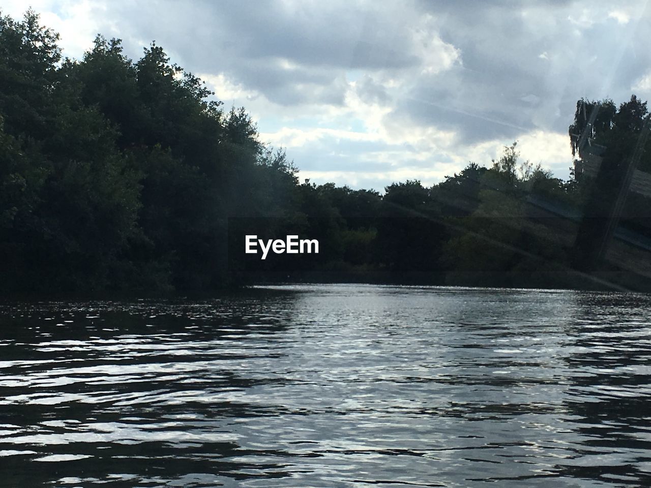 LAKE BY TREES AGAINST SKY