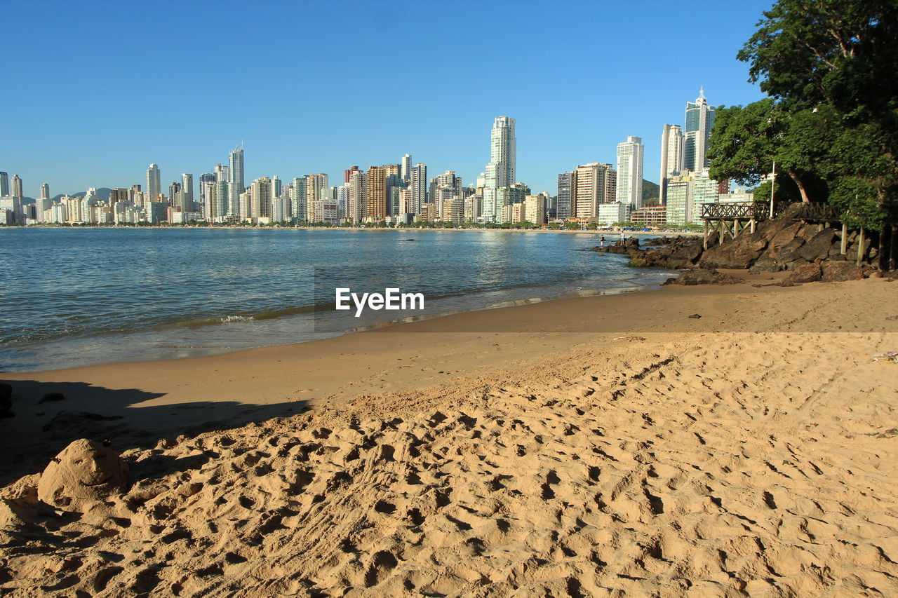 VIEW OF CITY AT SEASIDE