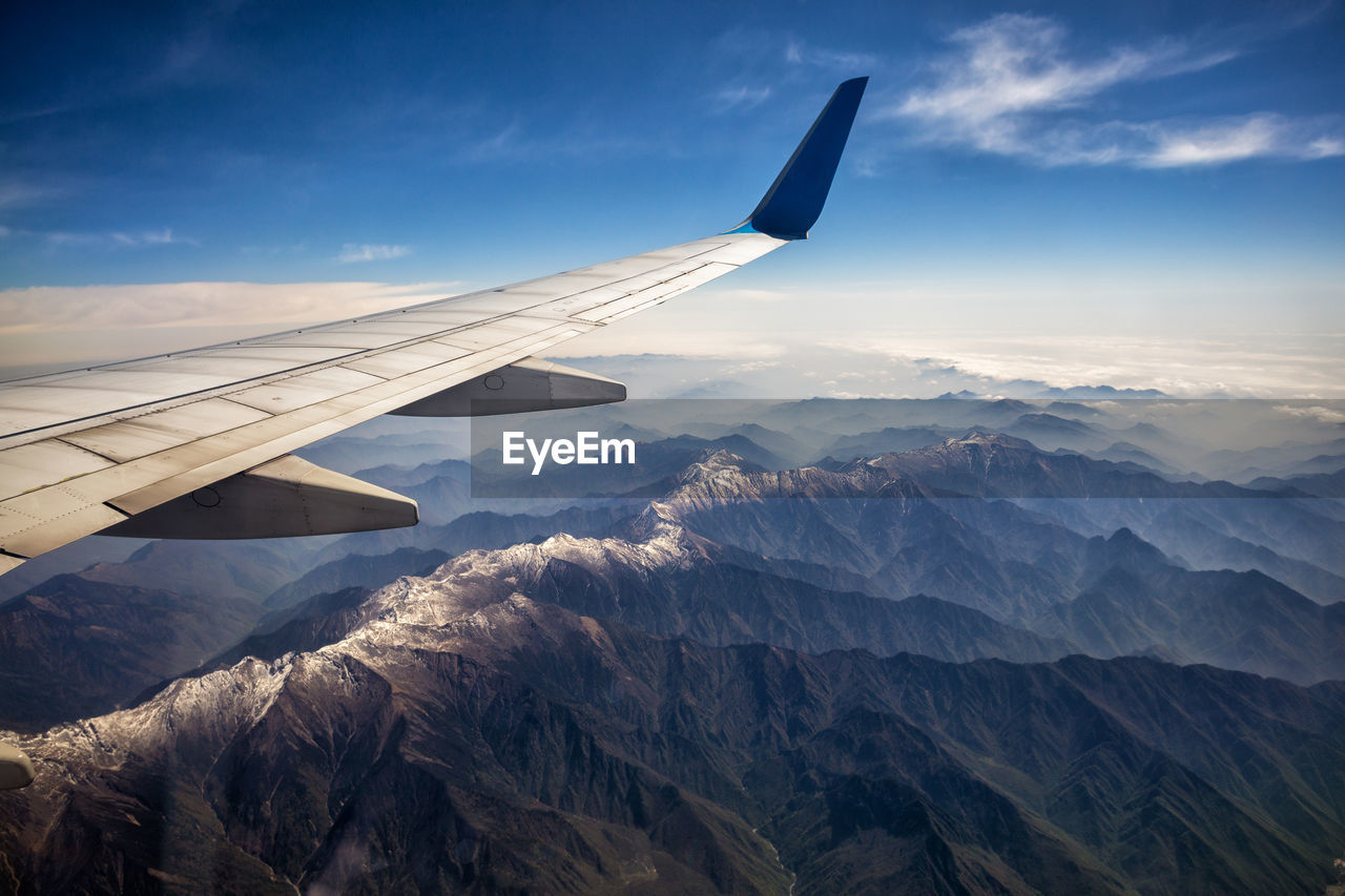 AERIAL VIEW OF MOUNTAIN RANGE