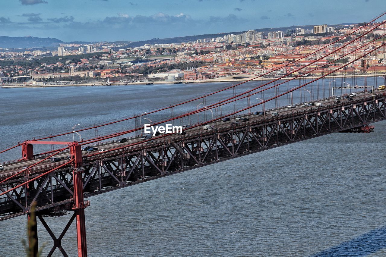 Aerial view of city at waterfront