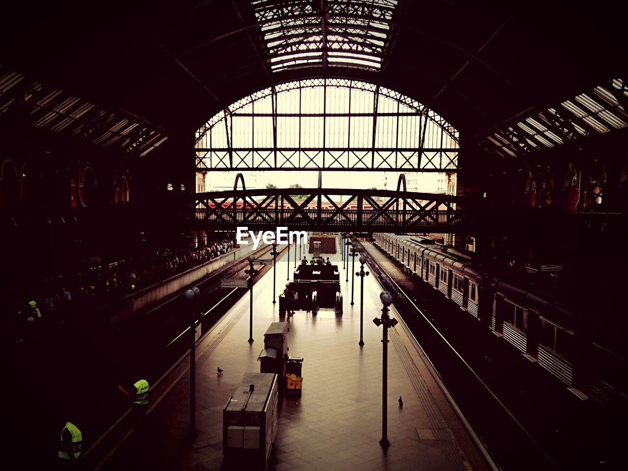 VIEW OF RAILROAD STATION PLATFORM