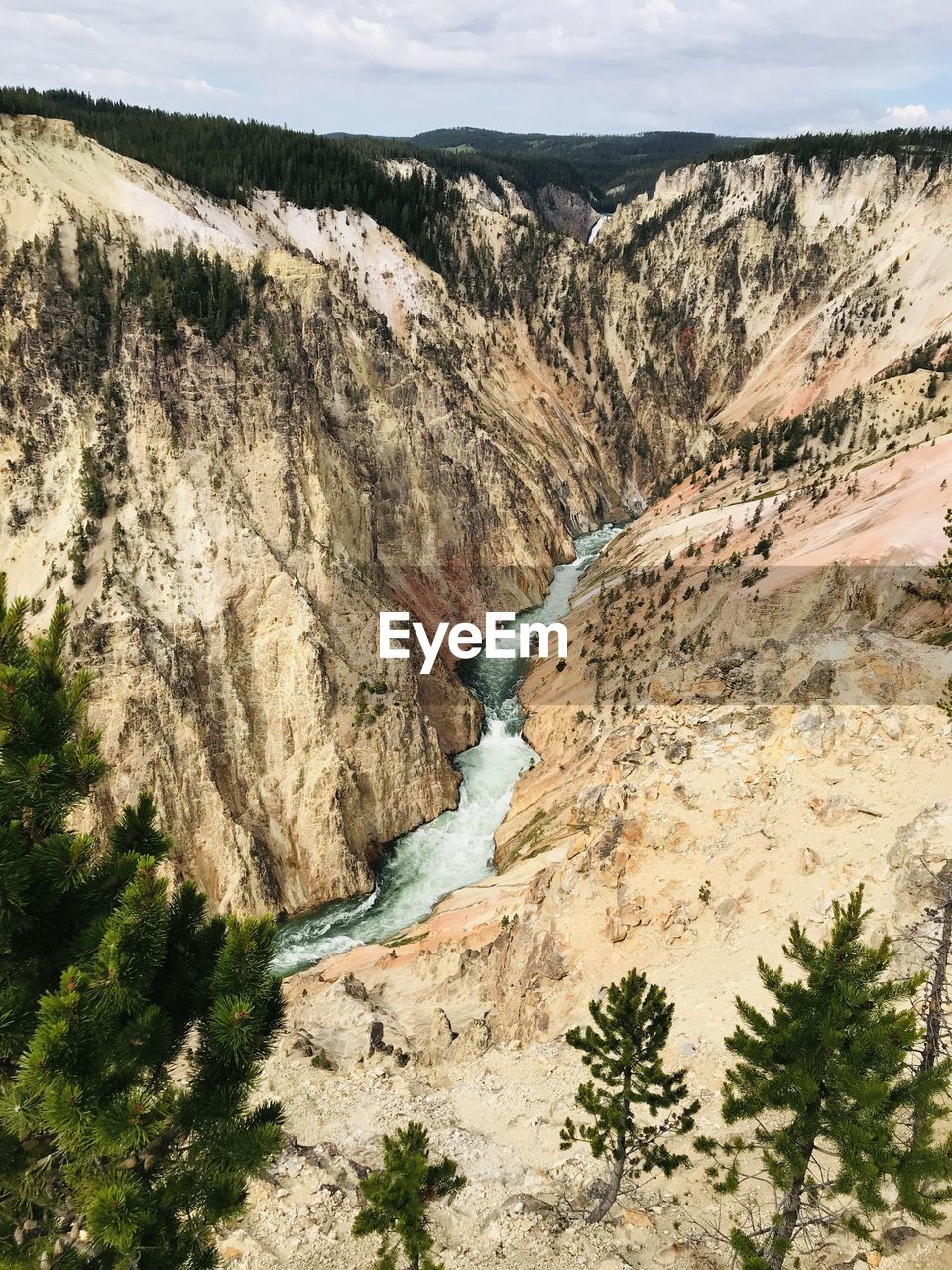 High angle view of rocky mountains