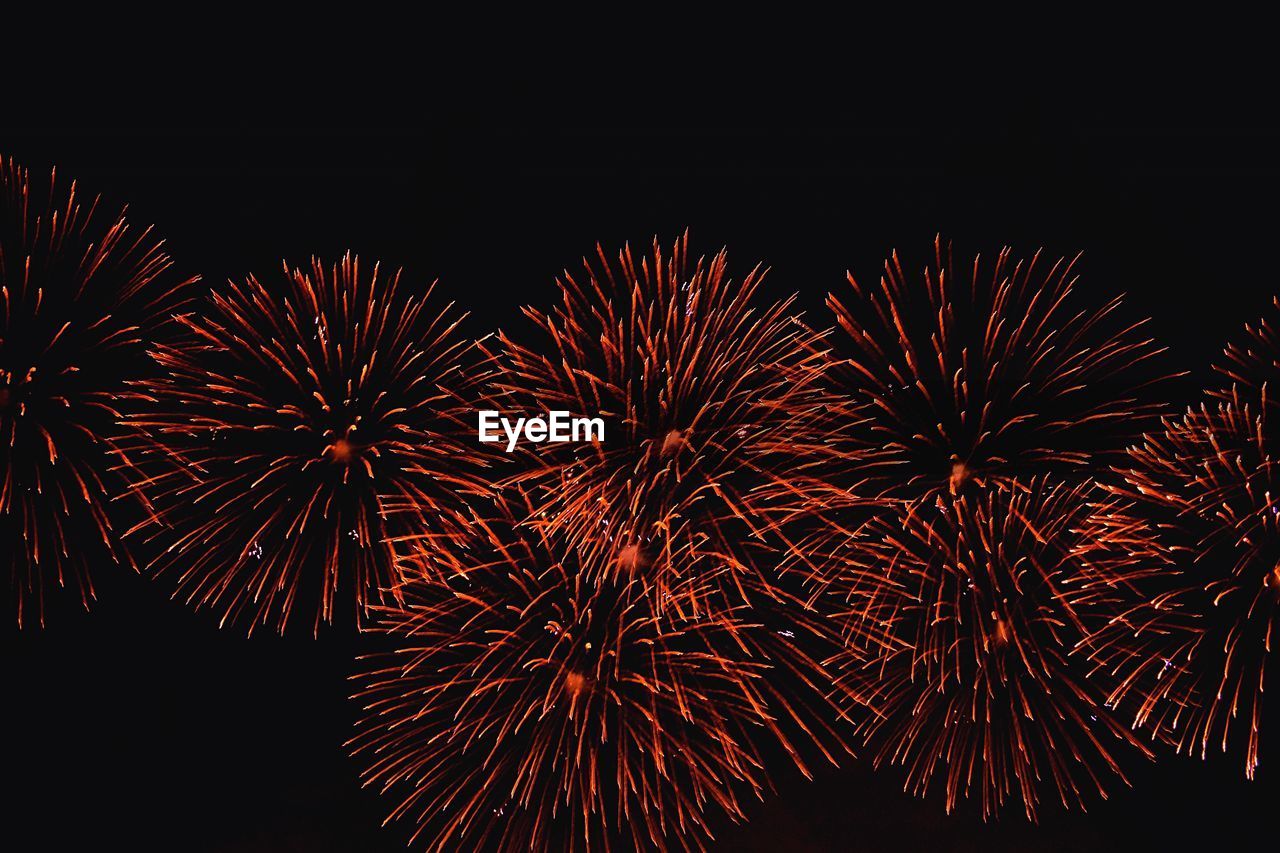 LOW ANGLE VIEW OF FIREWORKS AGAINST SKY