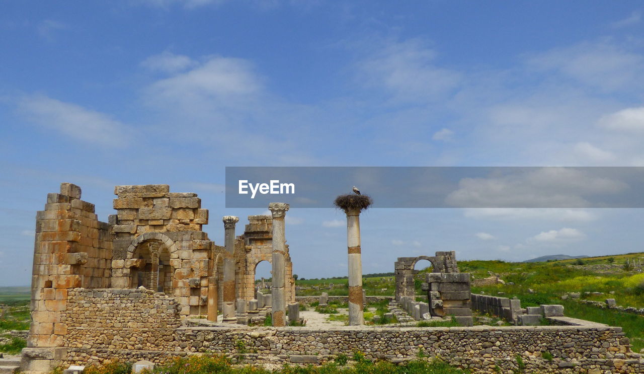 OLD TEMPLE AGAINST SKY