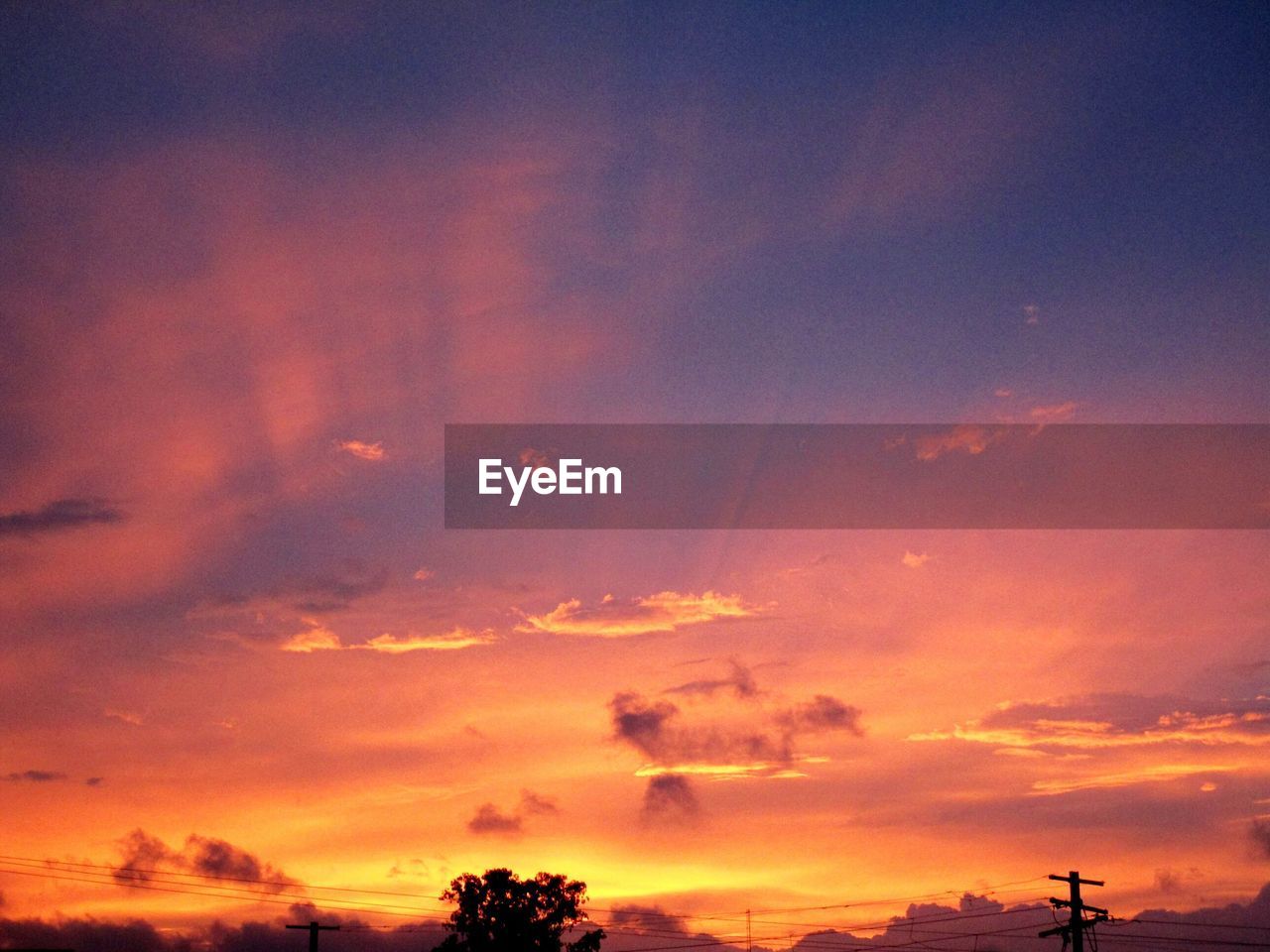 SCENIC VIEW OF SILHOUETTE TREES AGAINST SKY DURING SUNSET