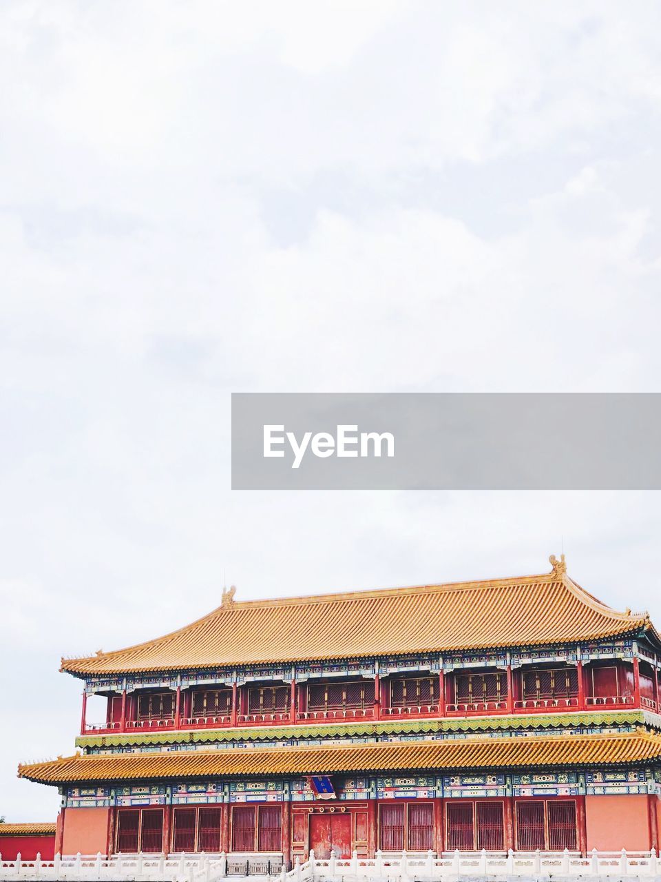 Low angle view of traditional building against sky
