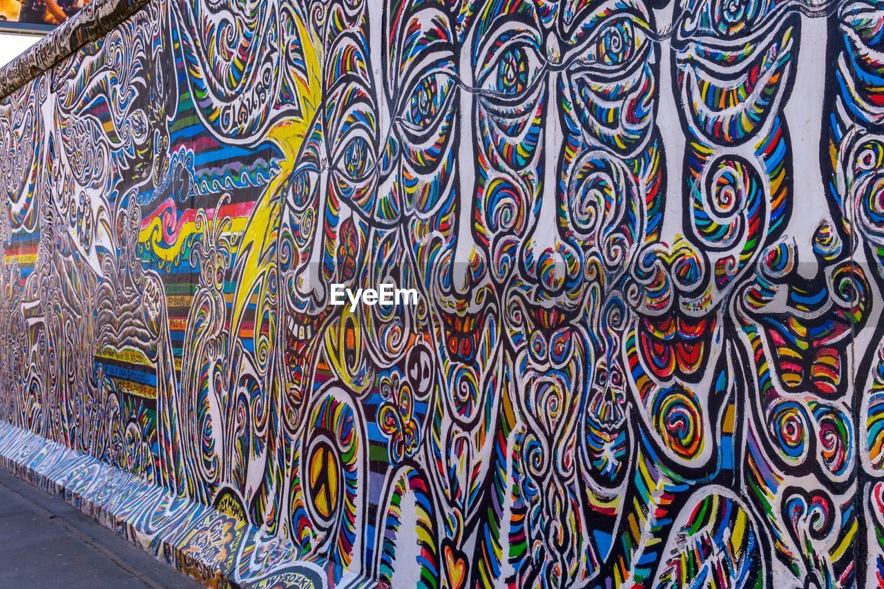 FULL FRAME SHOT OF GRAFFITI WALL