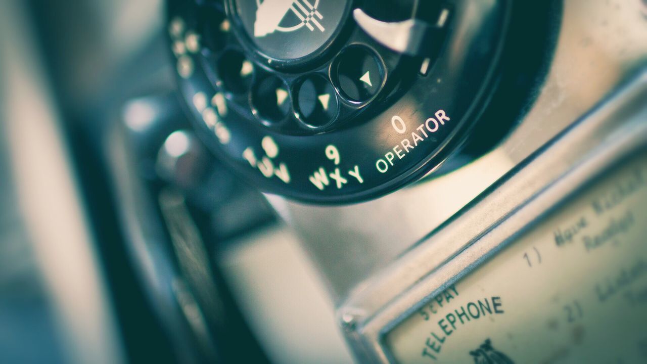 Close-up of rotary phone