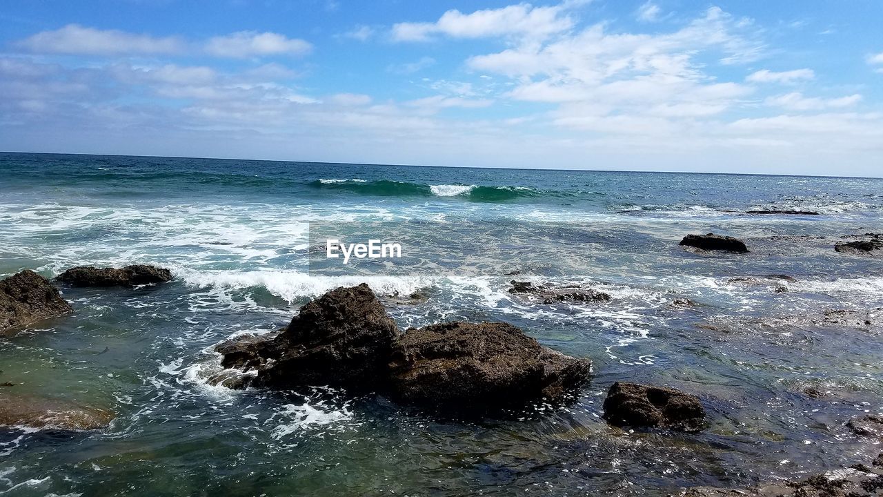 Scenic view of sea against sky