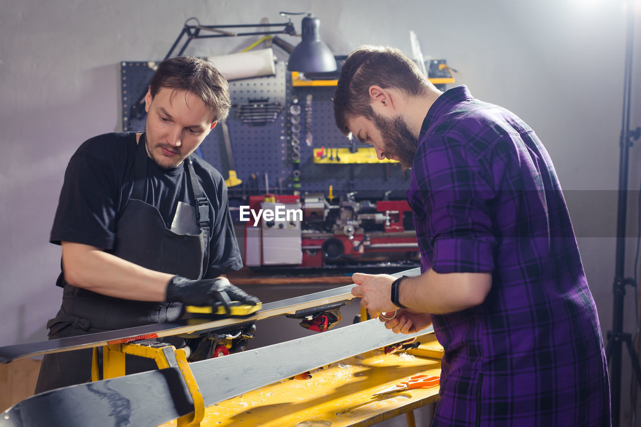 Young man working