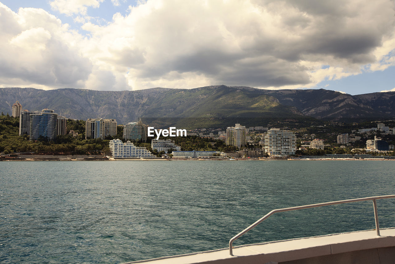 Black sea shore view. yalta city