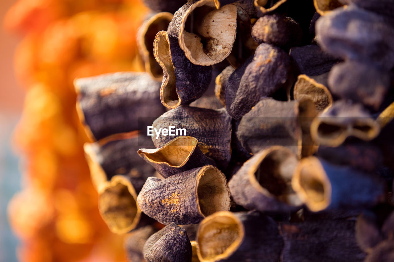 CLOSE-UP OF STACK OF BREAD ON DISPLAY