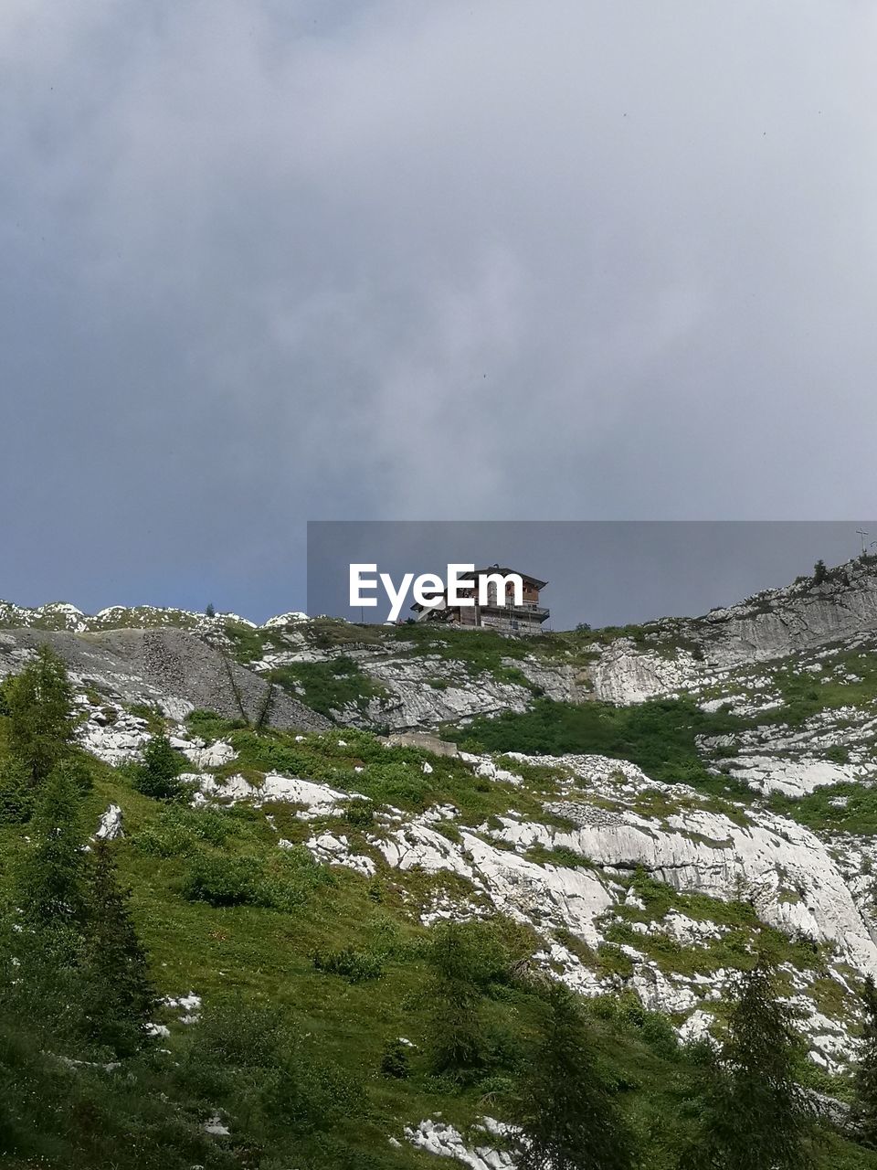 LOW ANGLE VIEW OF ROCKS AND PLANTS AGAINST SKY