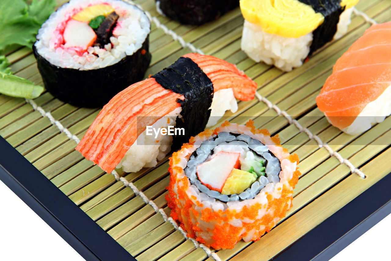 CLOSE-UP OF SUSHI