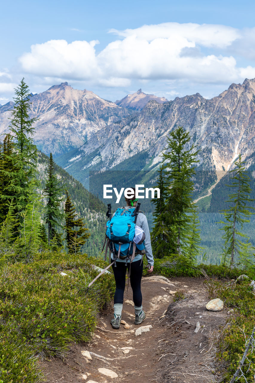 Hiking scenes in the beautiful north cascades wilderness.