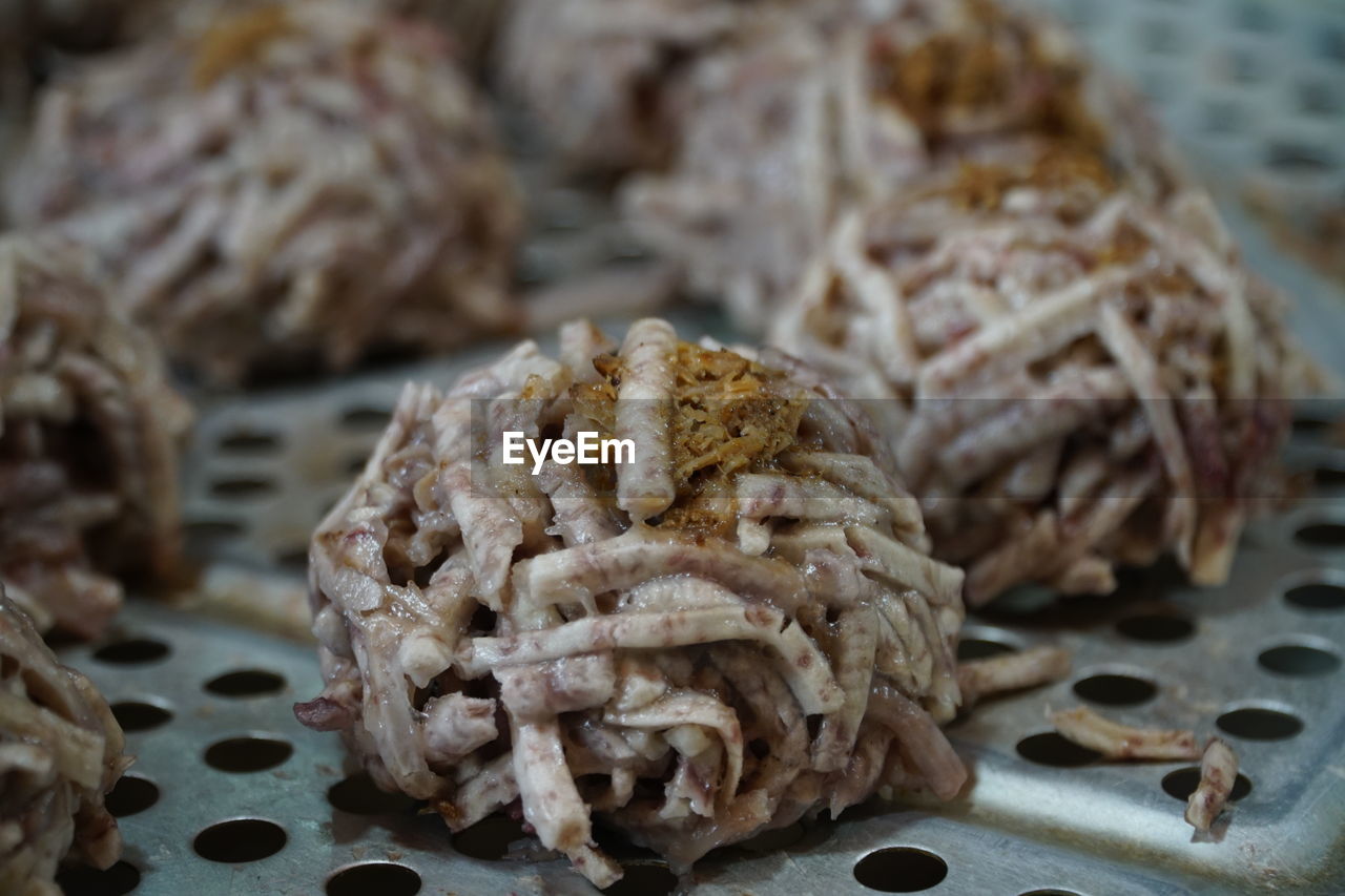 Close-up of taiwanese snacks 