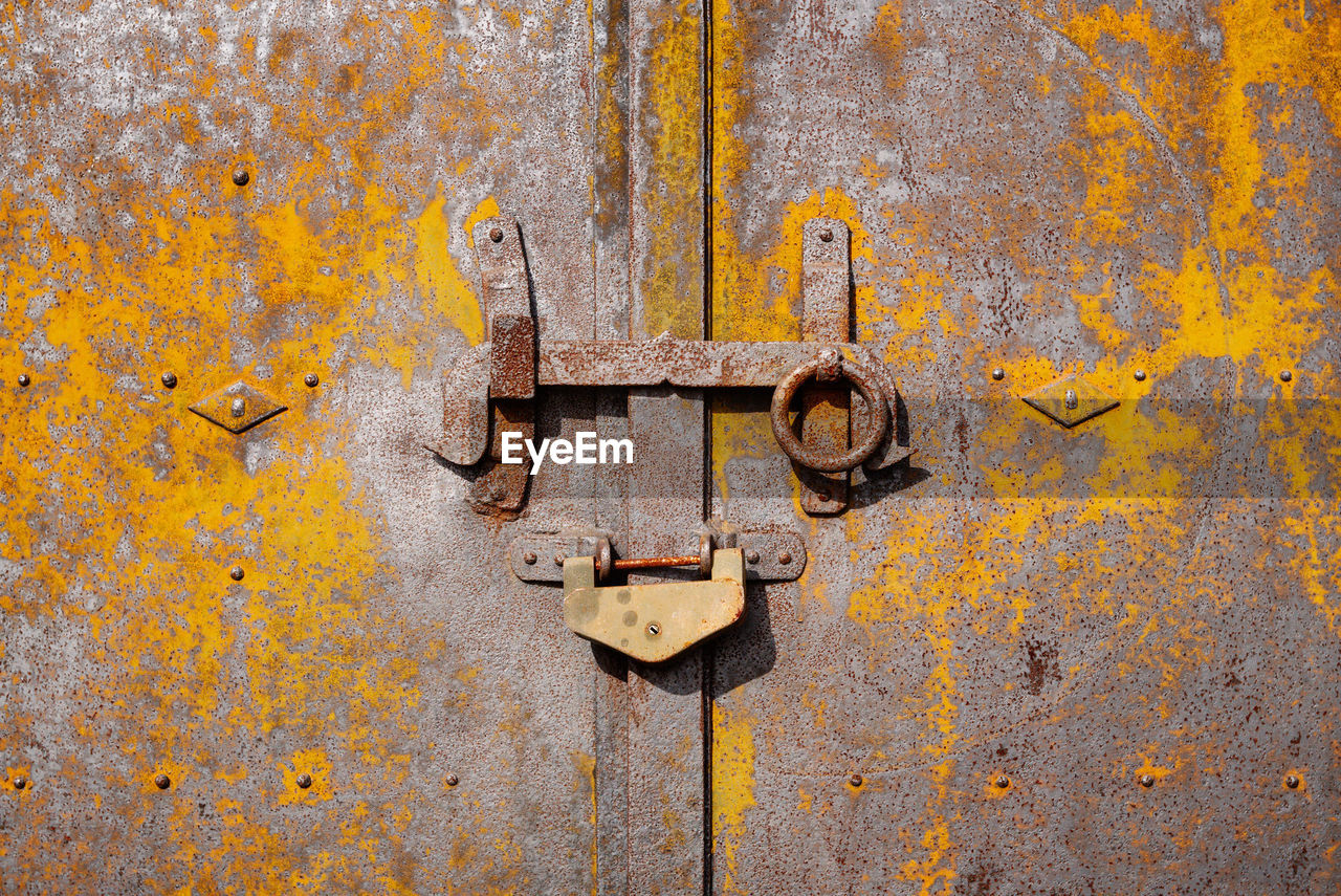 Close-up of weathered door