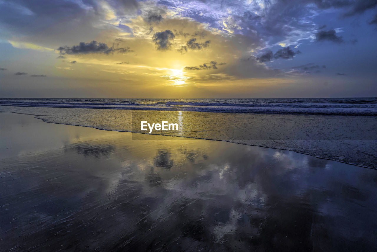 SCENIC VIEW OF SEA DURING SUNSET