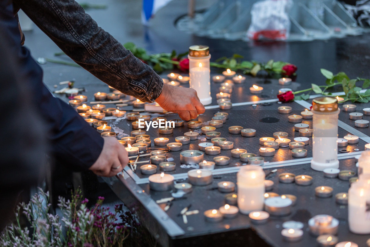flower, food and drink, nature, adult, food, hand, selective focus, plant, freshness, candle, men, outdoors, two people, day, business, celebration