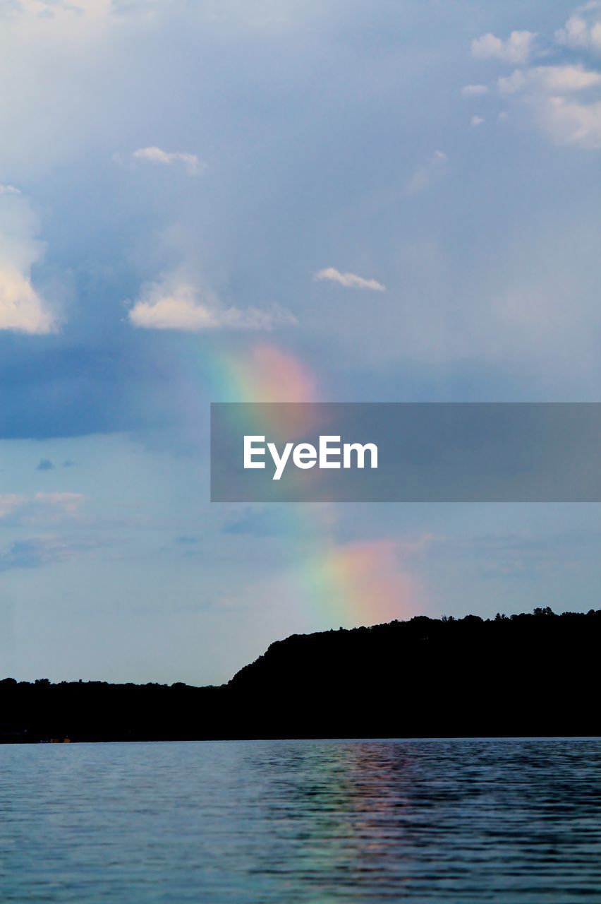 SCENIC VIEW OF RAINBOW OVER SEA