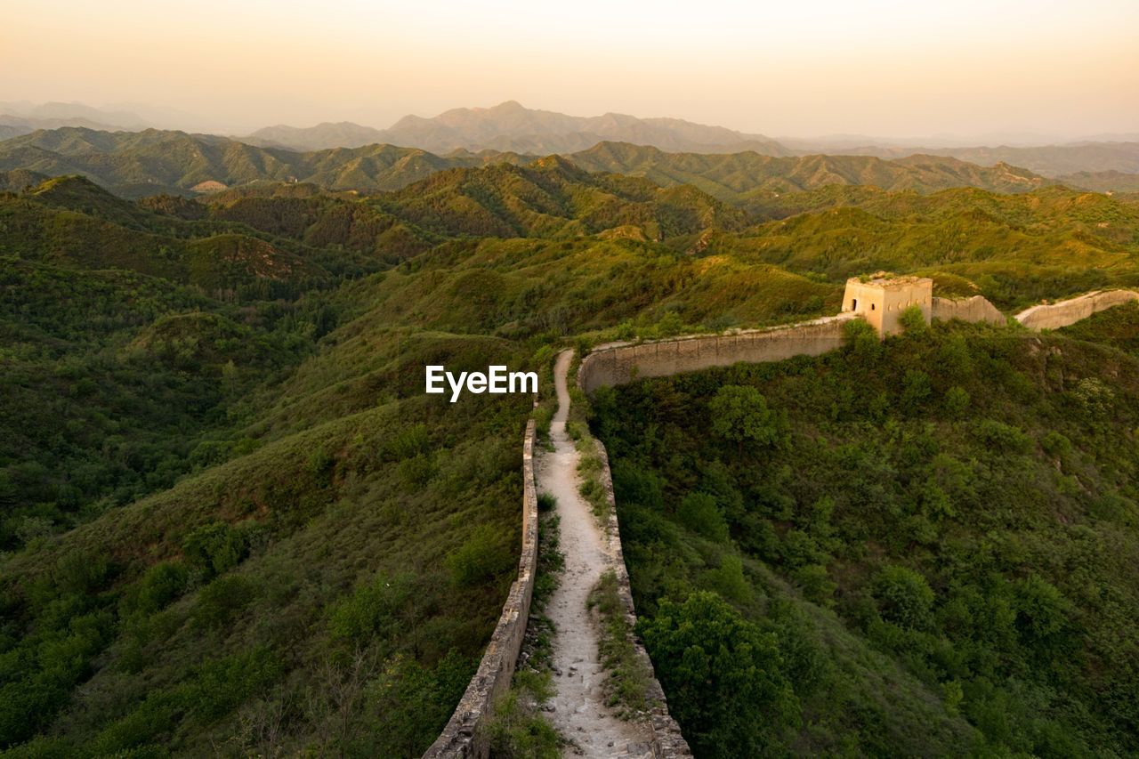 View of road passing through mountains