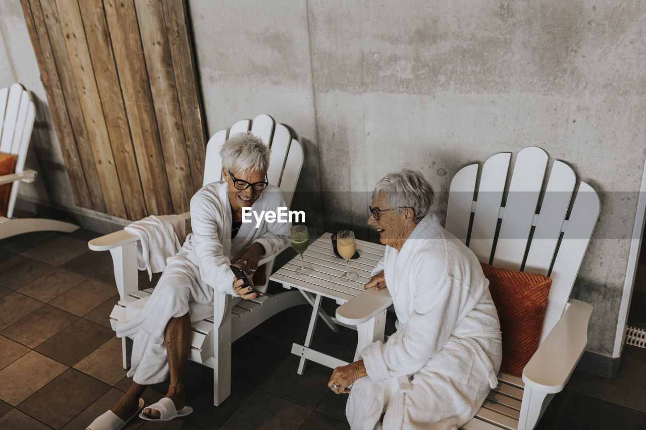 Women relaxing in spa