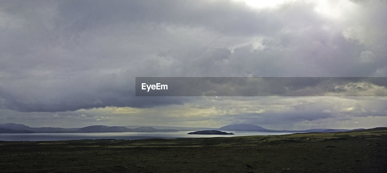 SCENIC VIEW OF SEA AGAINST STORM CLOUD