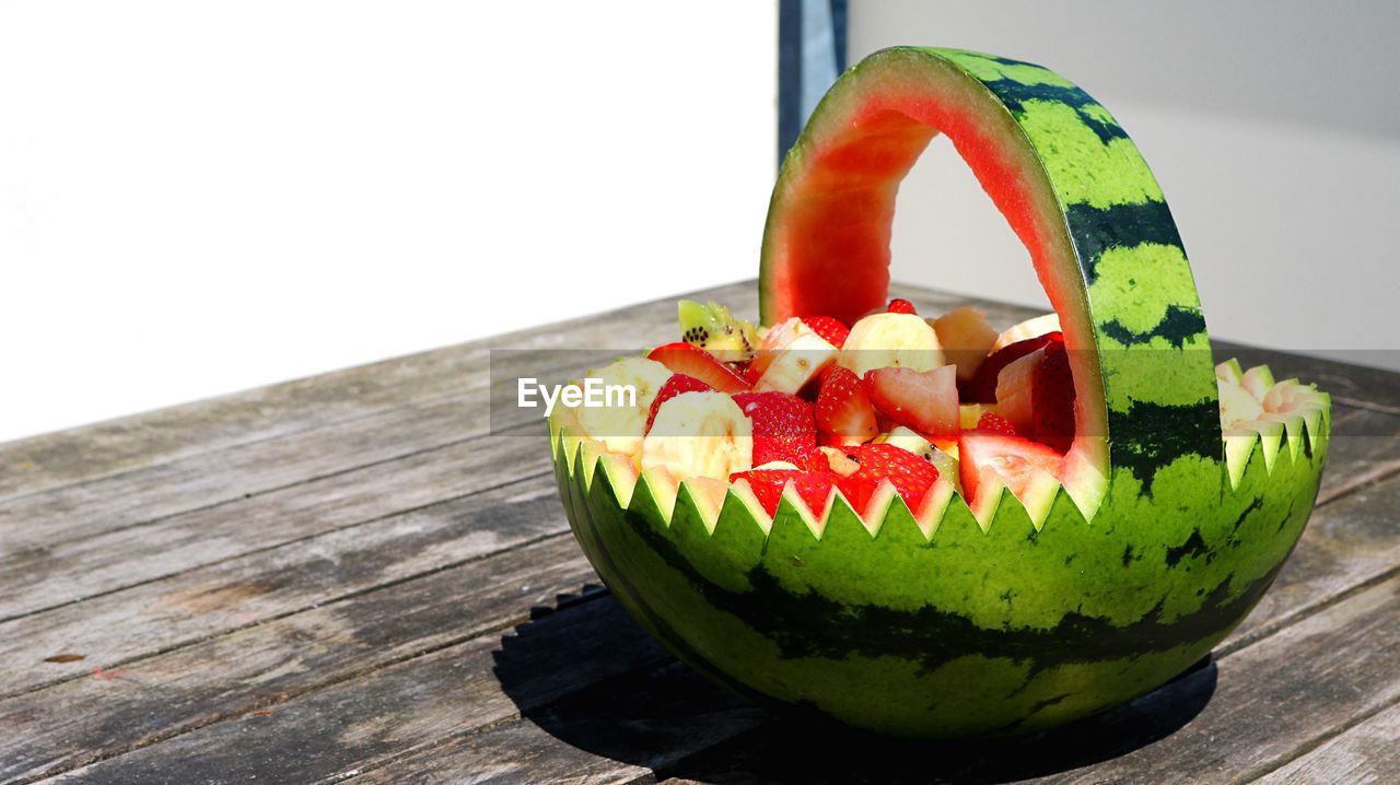 Watermelon fruit basket