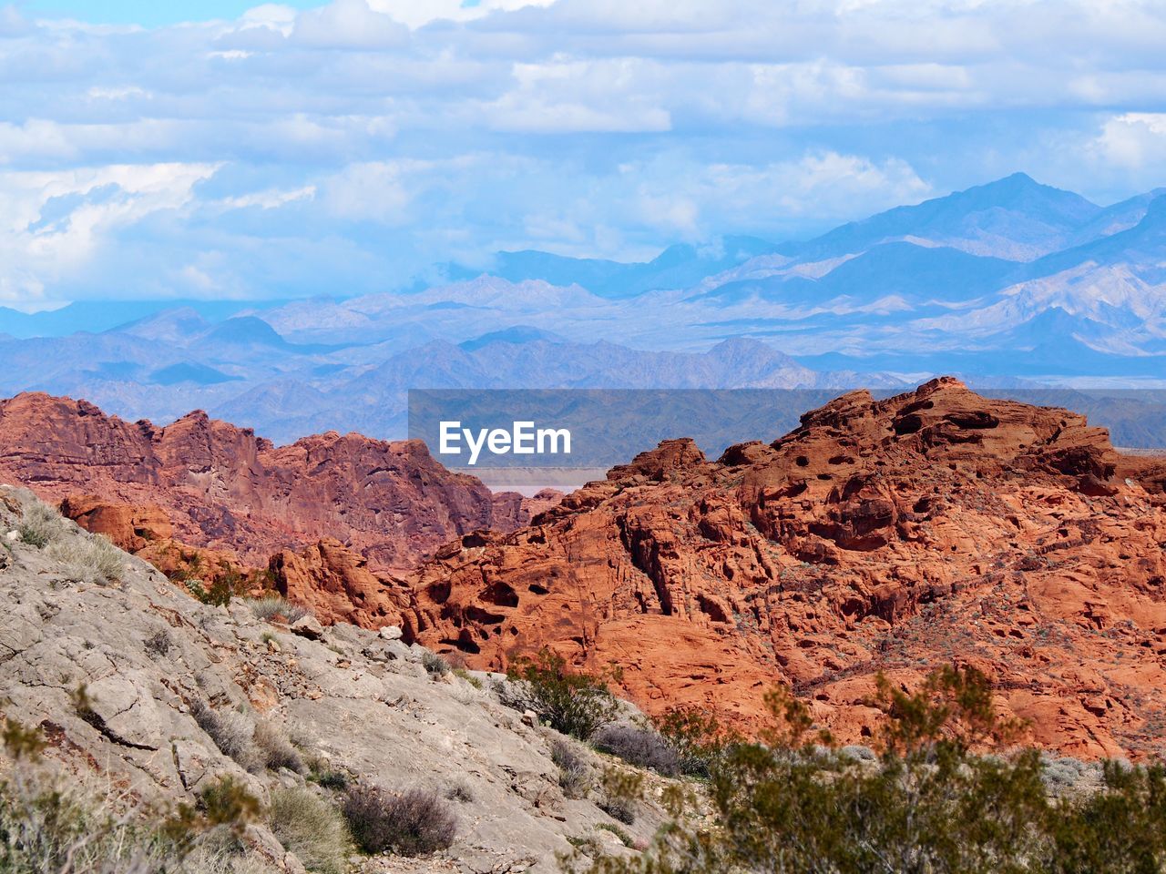 Rock formations on landscape against sky