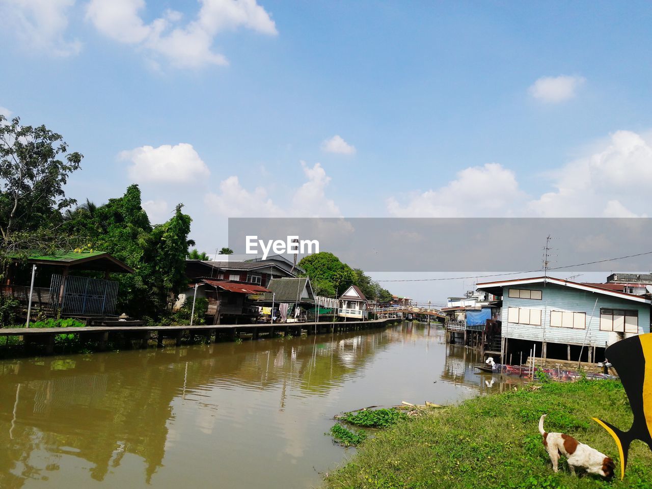 VIEW OF LAKE AGAINST BUILDINGS