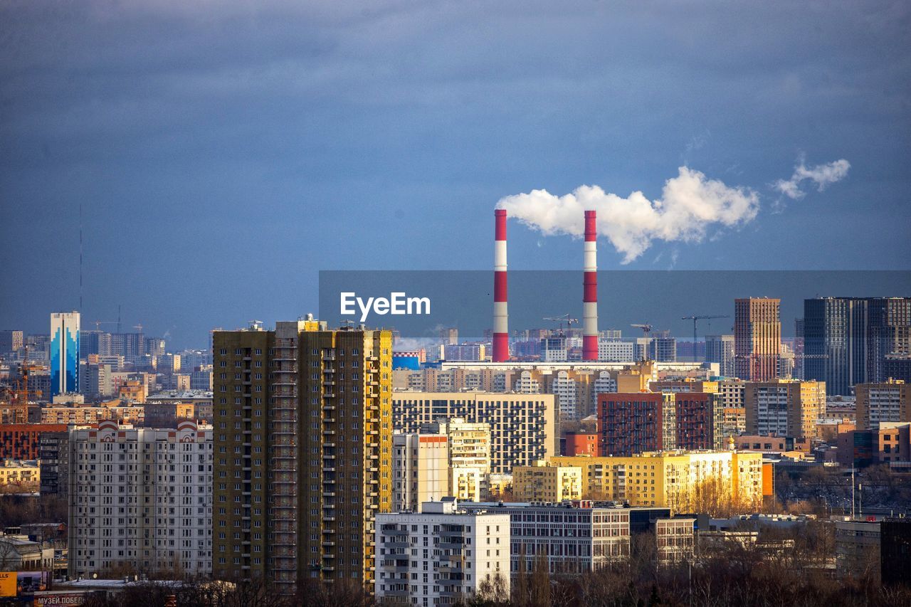 View of the city from a height