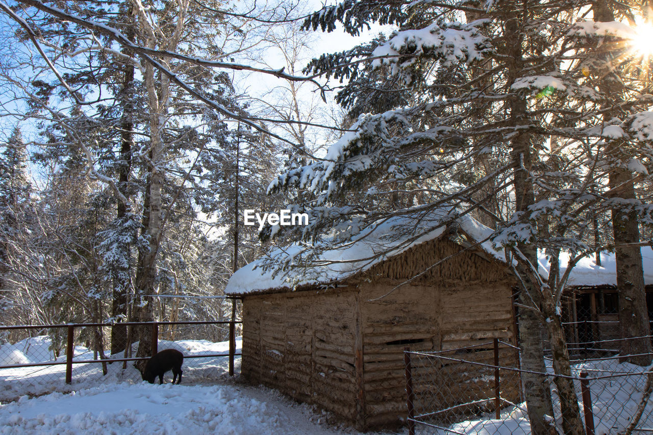 VIEW OF A SNOW COVERED HOUSE