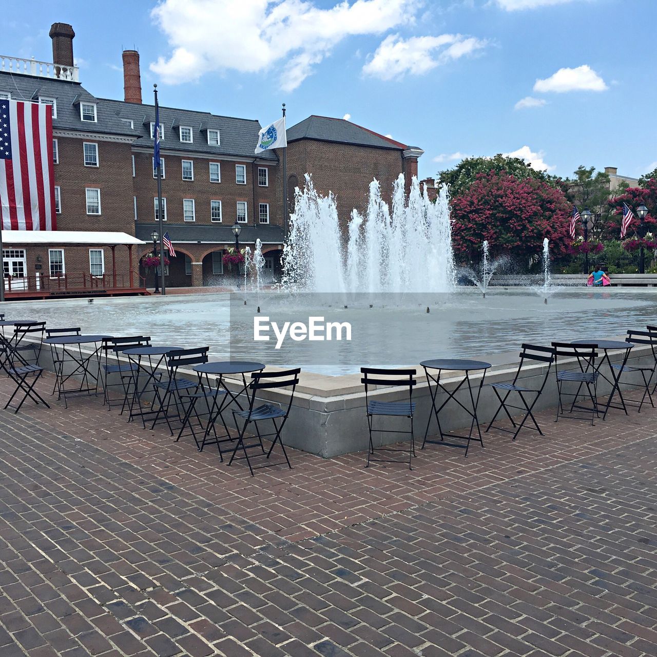 Fountain in city