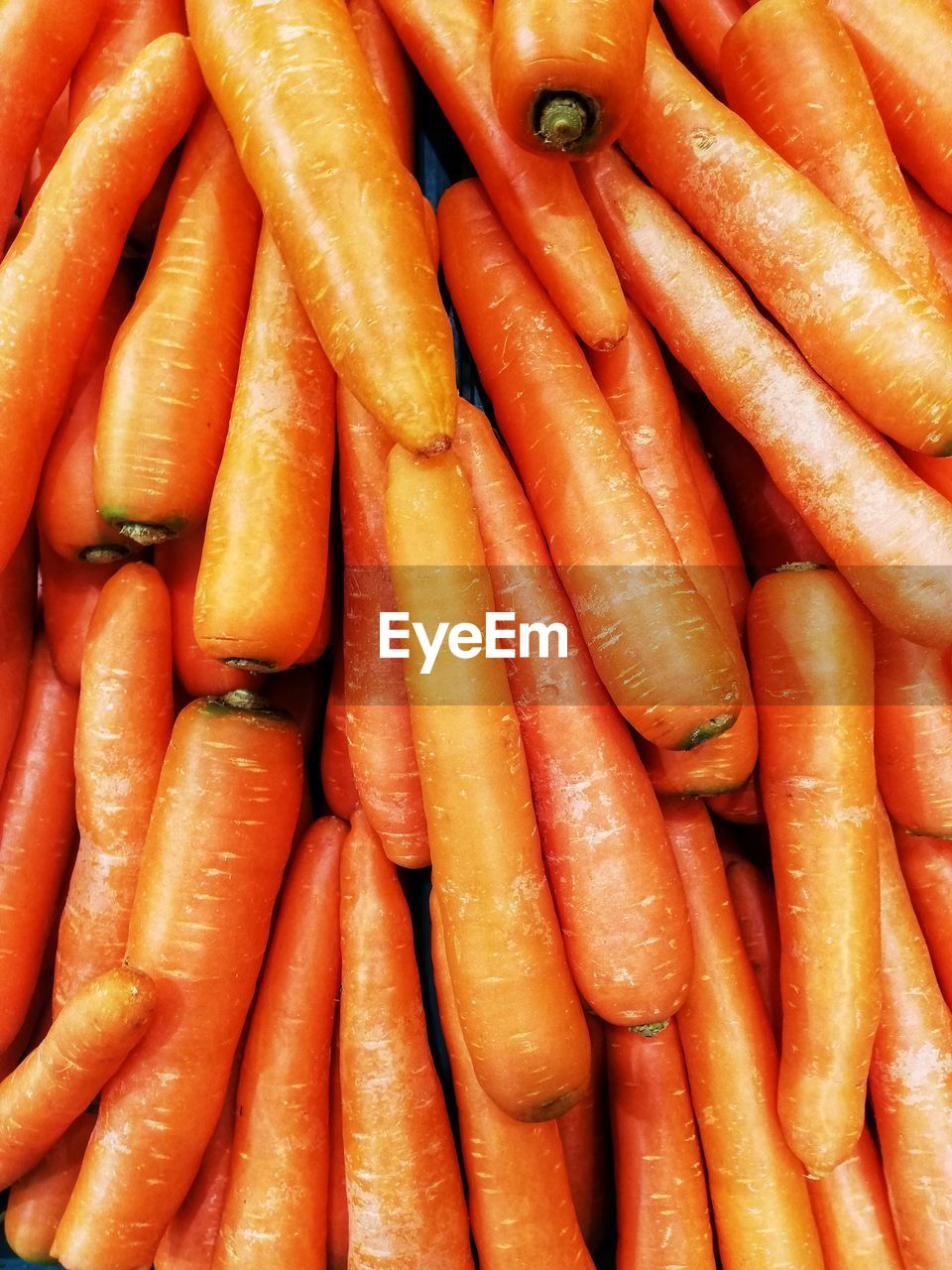 Full frame shot of carrots at market