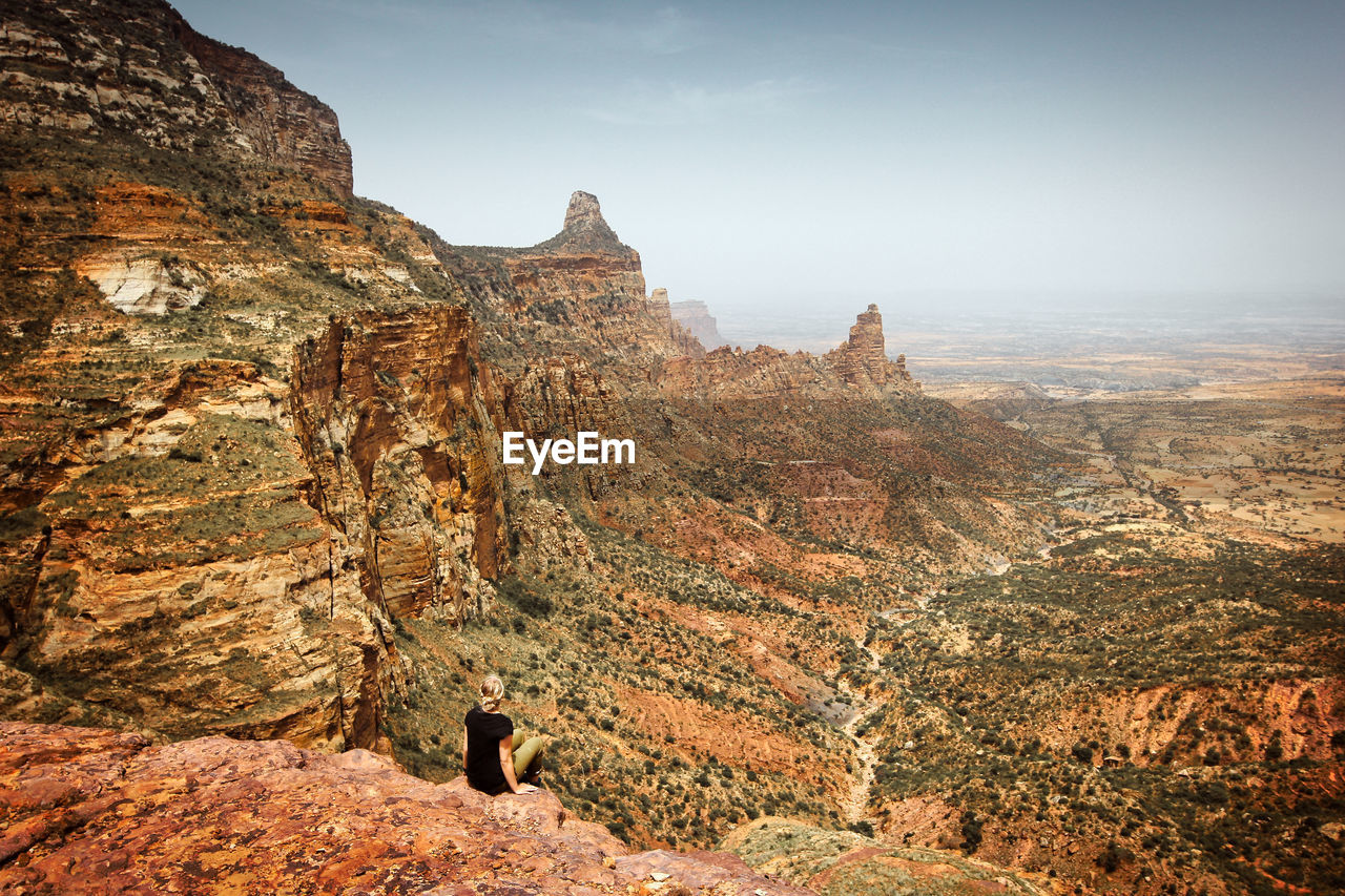 Rock formations on mountain