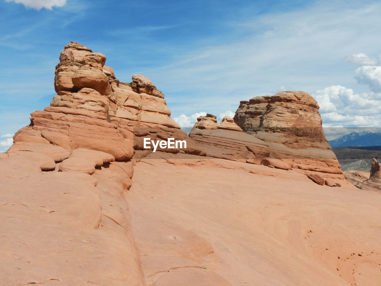 View of rock formations against sky