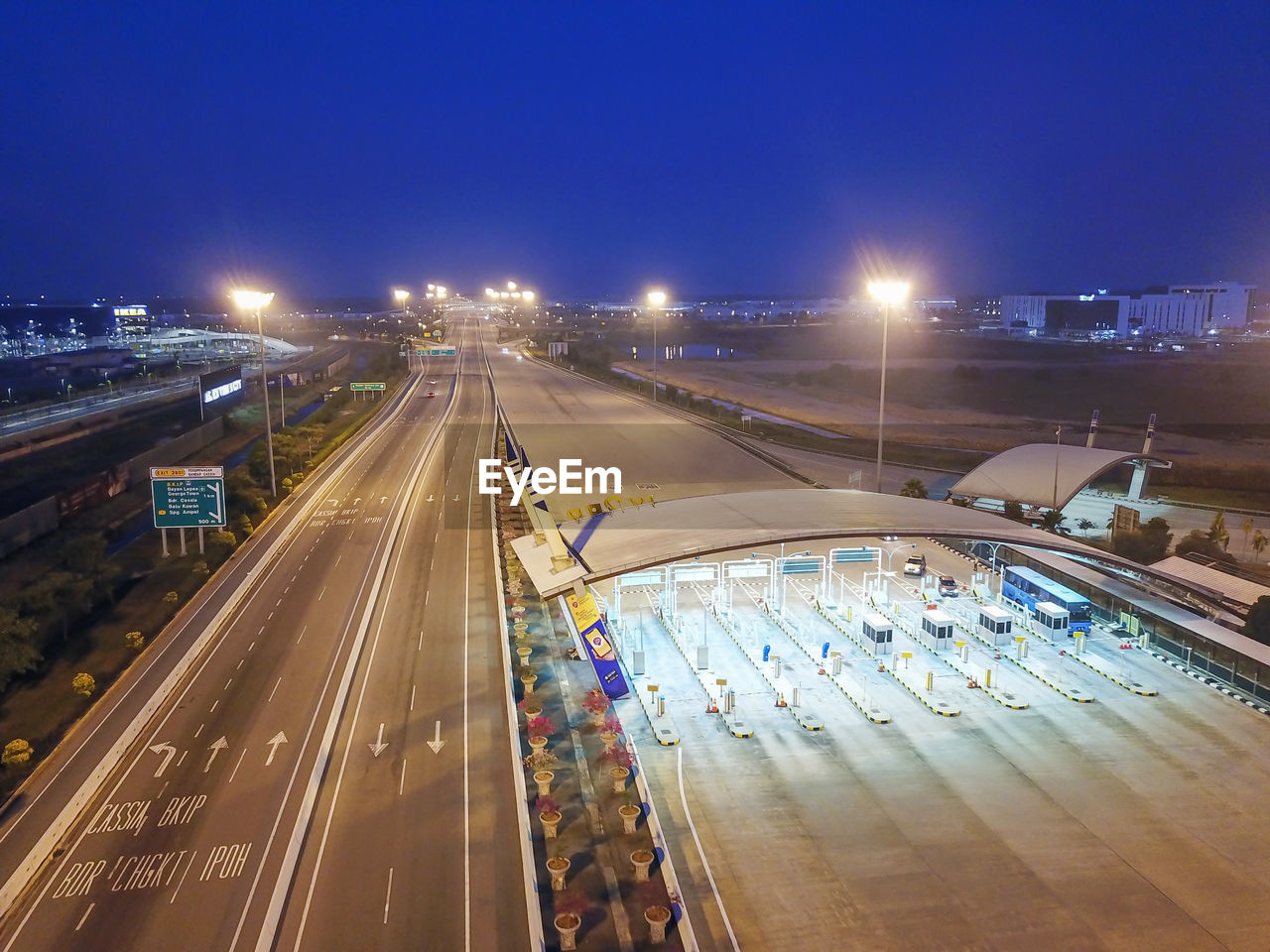 Batu kawan, penang/malaysia - mar 20 2020. less vehicle on the road during movement control order 