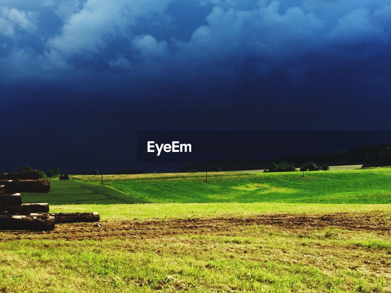 AGRICULTURAL FIELD AGAINST SKY