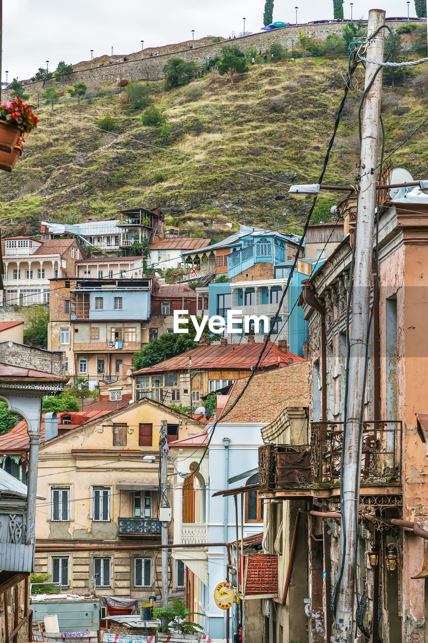 Street in historical center of tbilisi, georgia