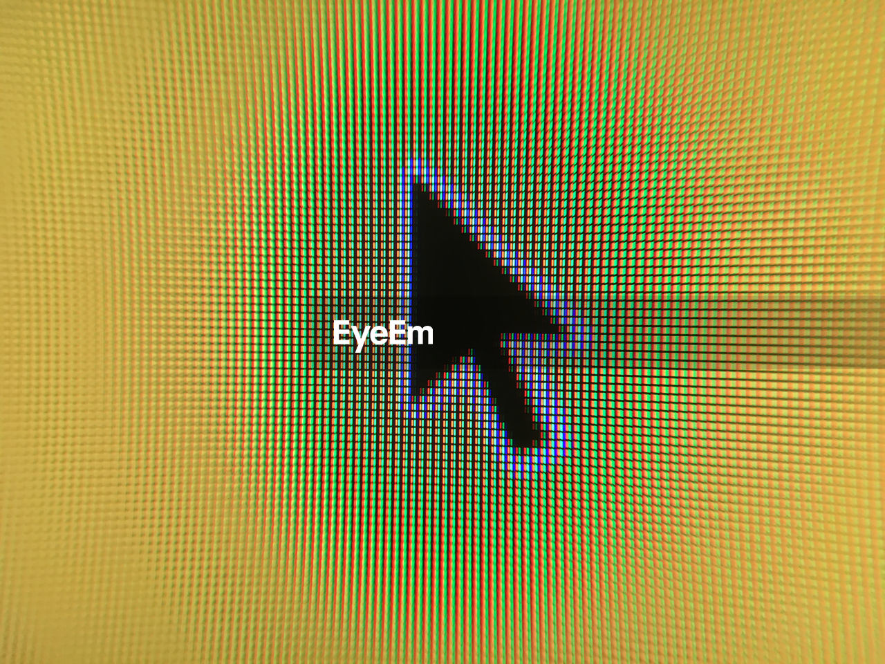 Close-up of cursor on computer monitor