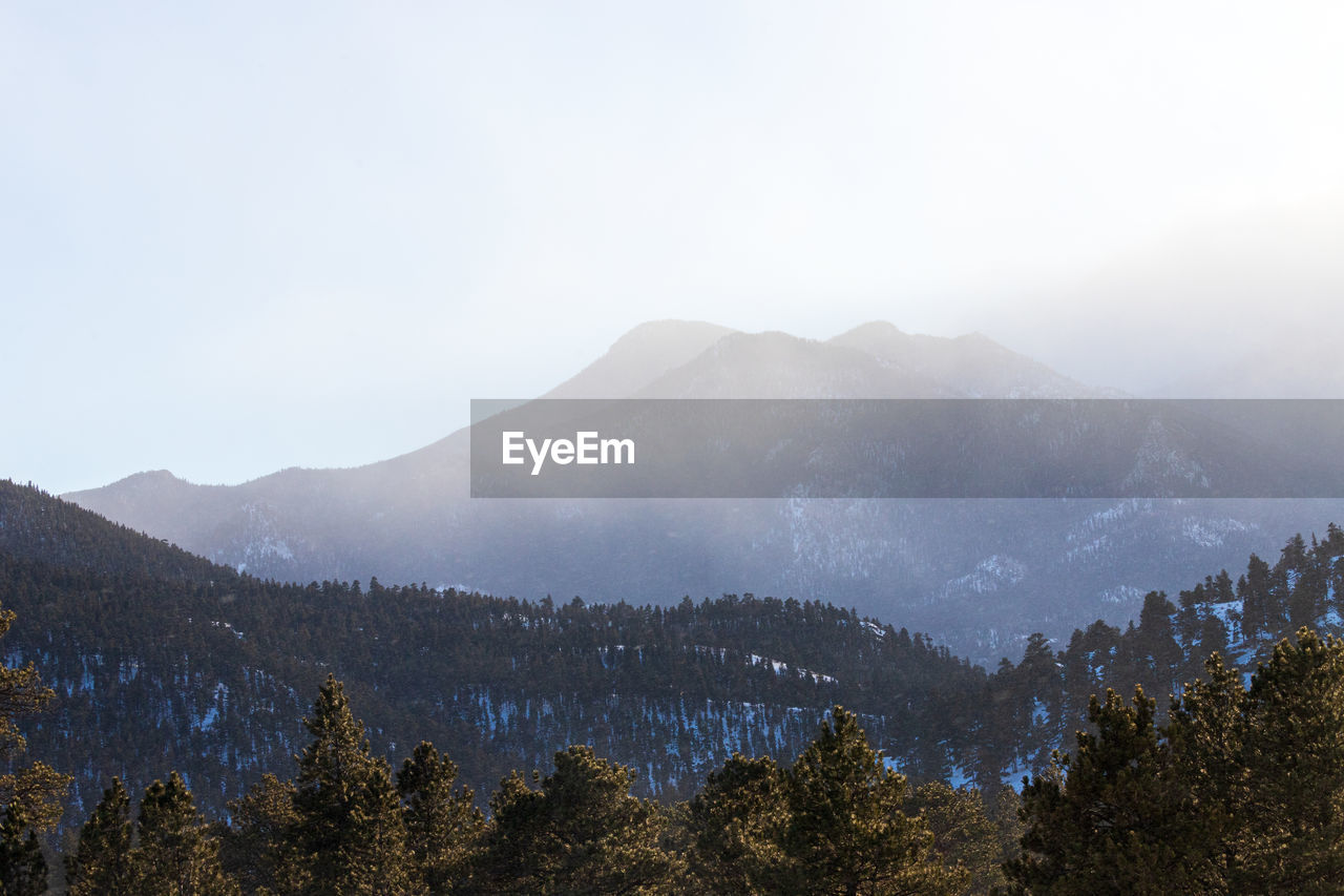 Sunset over rocky mountain national park