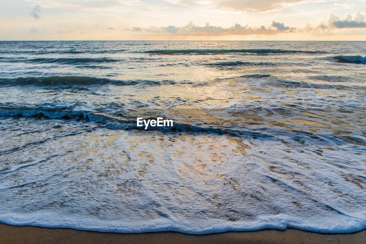 SCENIC VIEW OF SEA DURING SUNSET