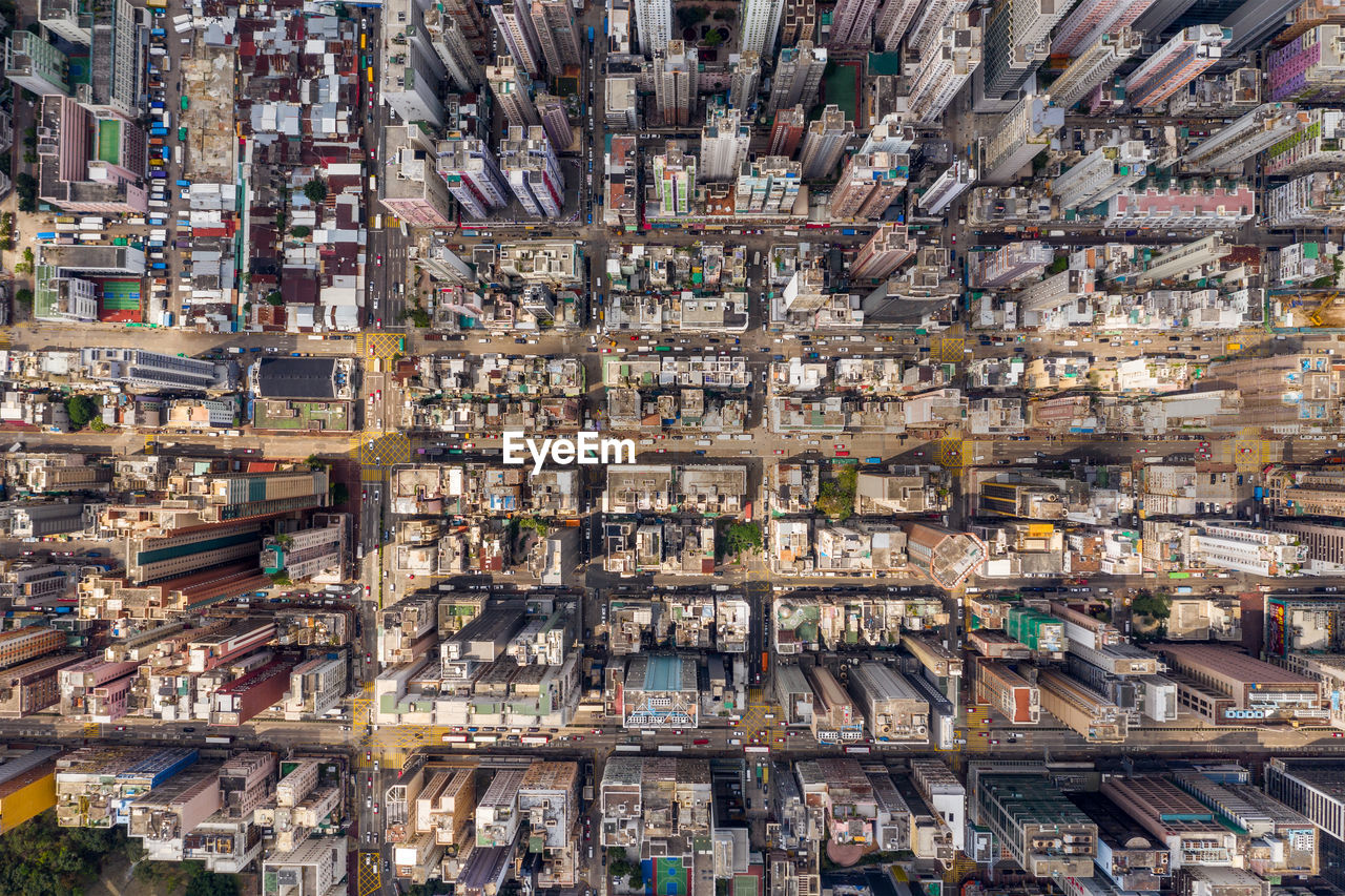 Aerial view of buildings in city