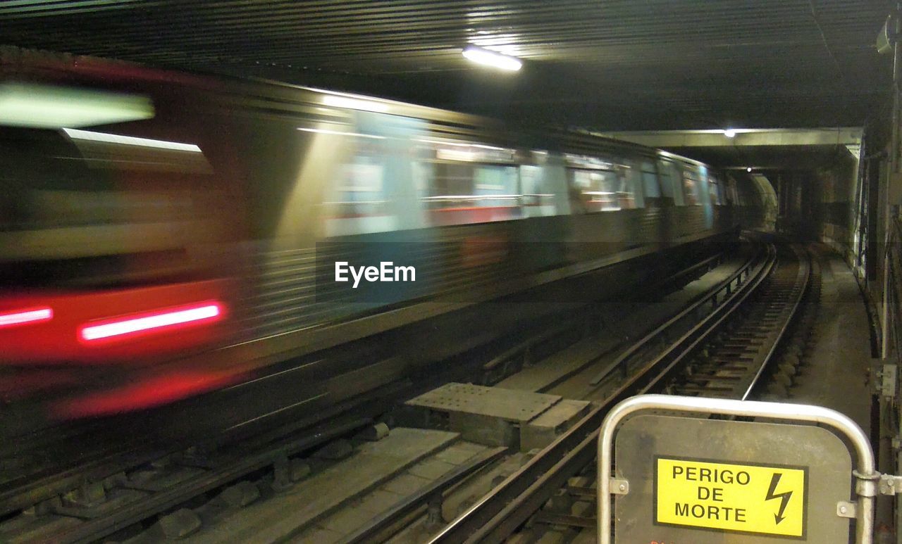 Train at railroad station platform