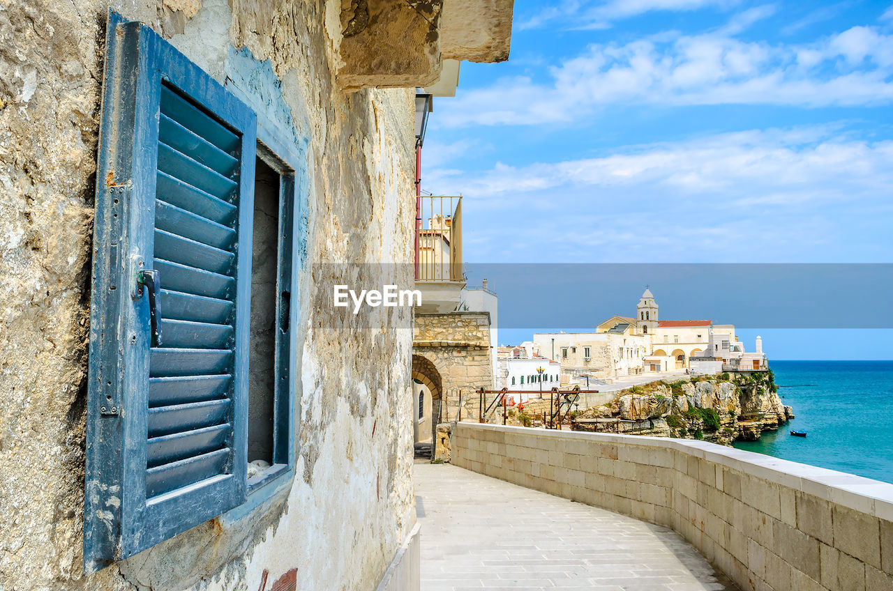 Vieste gargano apulia italy window mediterranean sea south italy village