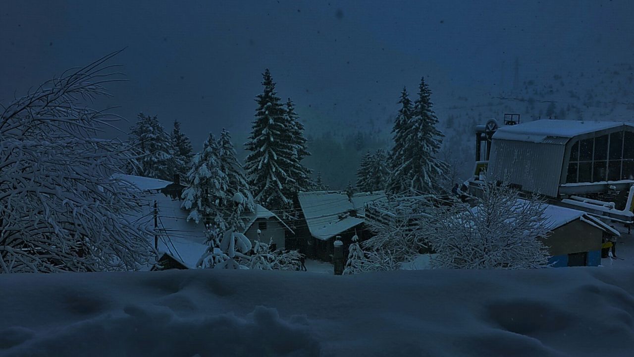 VIEW OF SNOW COVERED LANDSCAPE