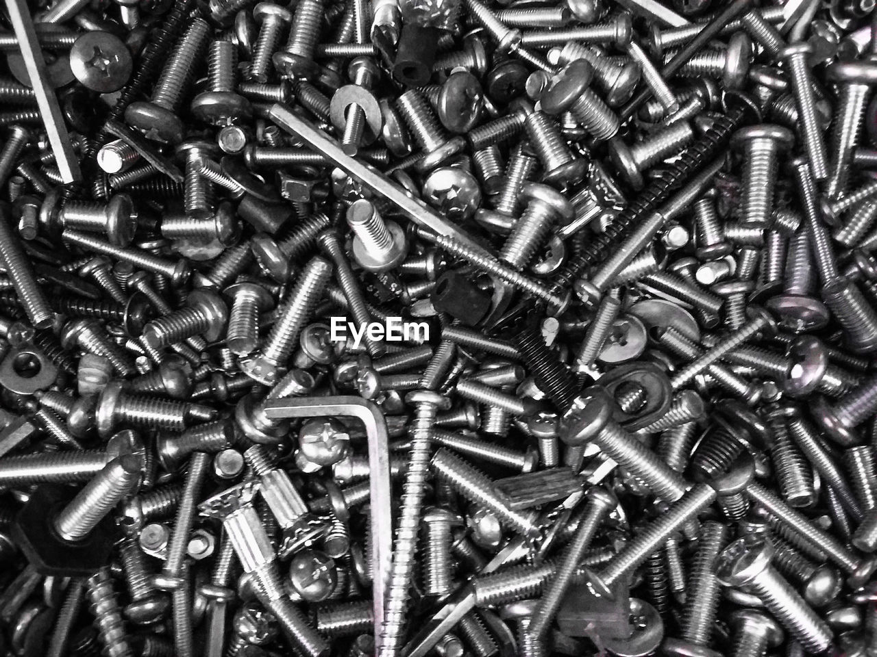 Full frame shot of screws