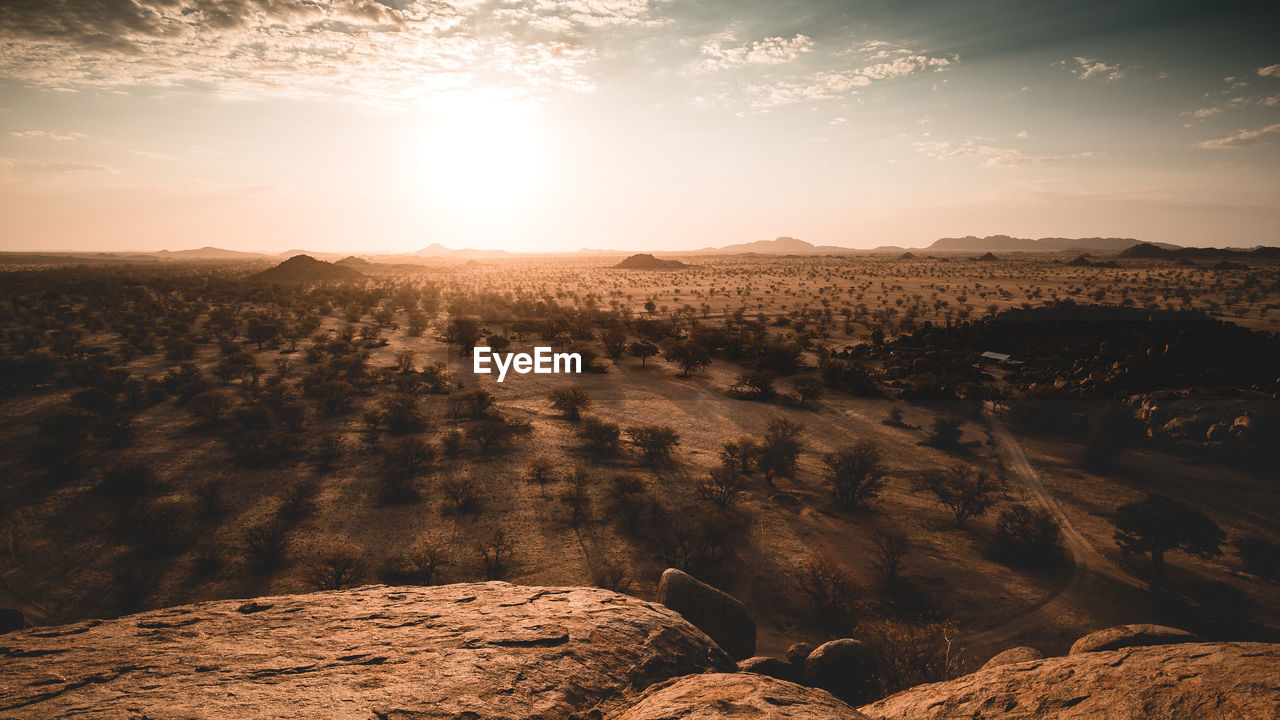 SCENIC VIEW OF LANDSCAPE DURING SUNSET